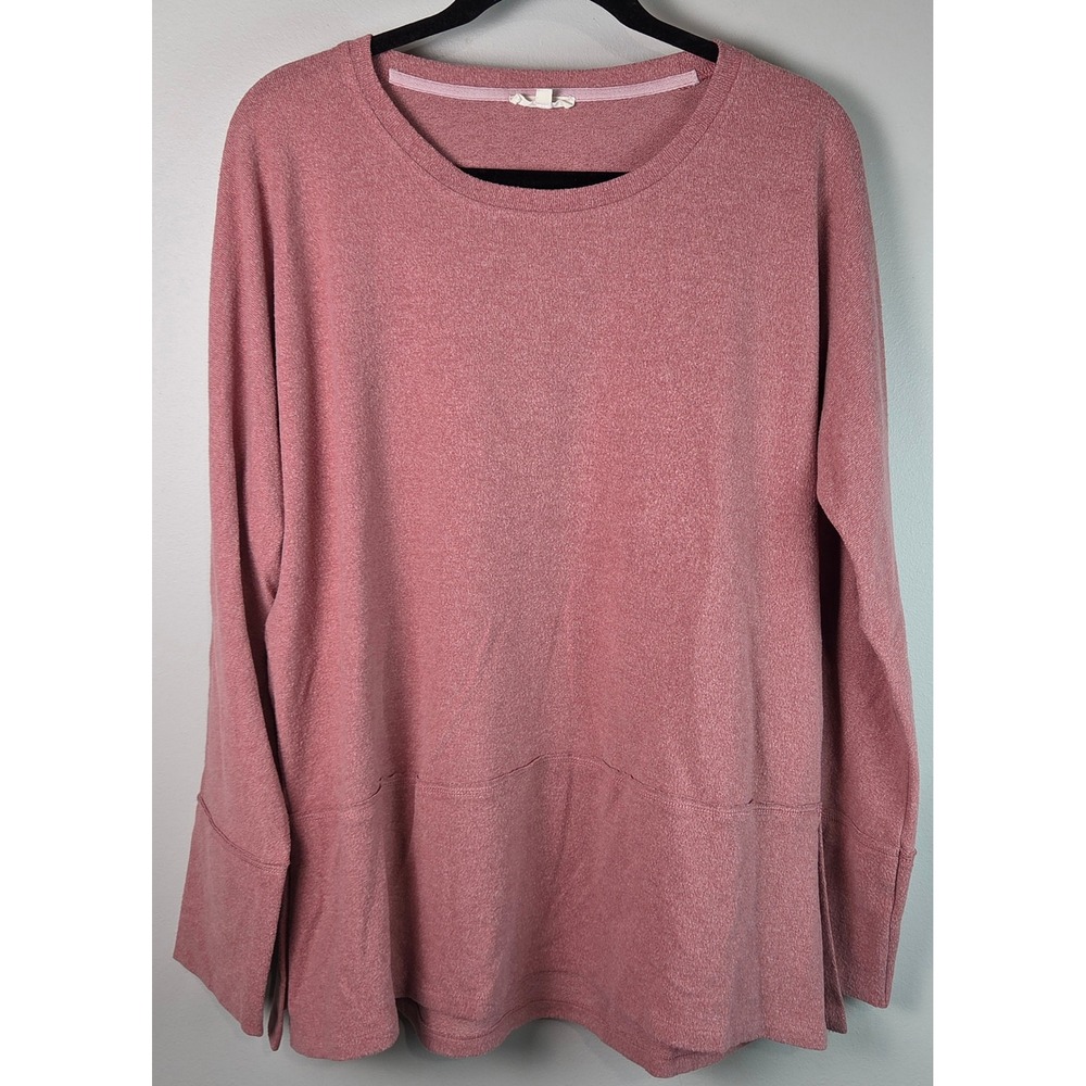 Cotton Bleu Tunic Top Women Large Mauve Excellent Long Sleeve Soft Knit Casual